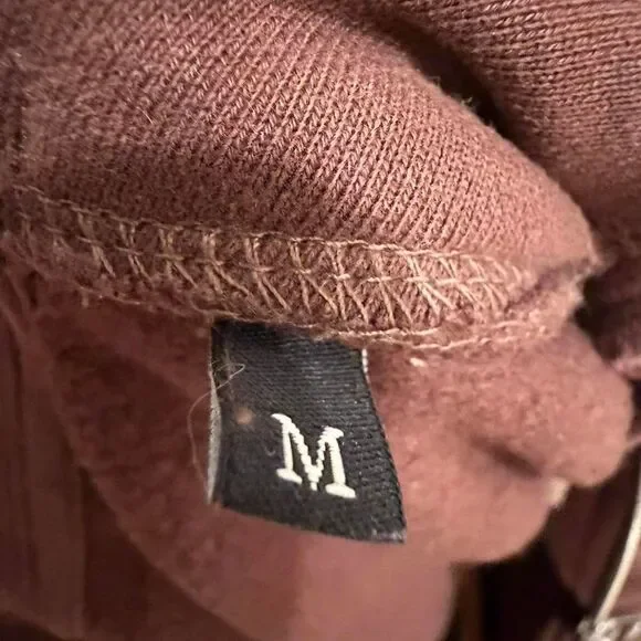 AUTHENTIC Diesel F-Reggy Cropped Zip Hoodie - Burgundy - Size M - Like New - Picture 4 of 5